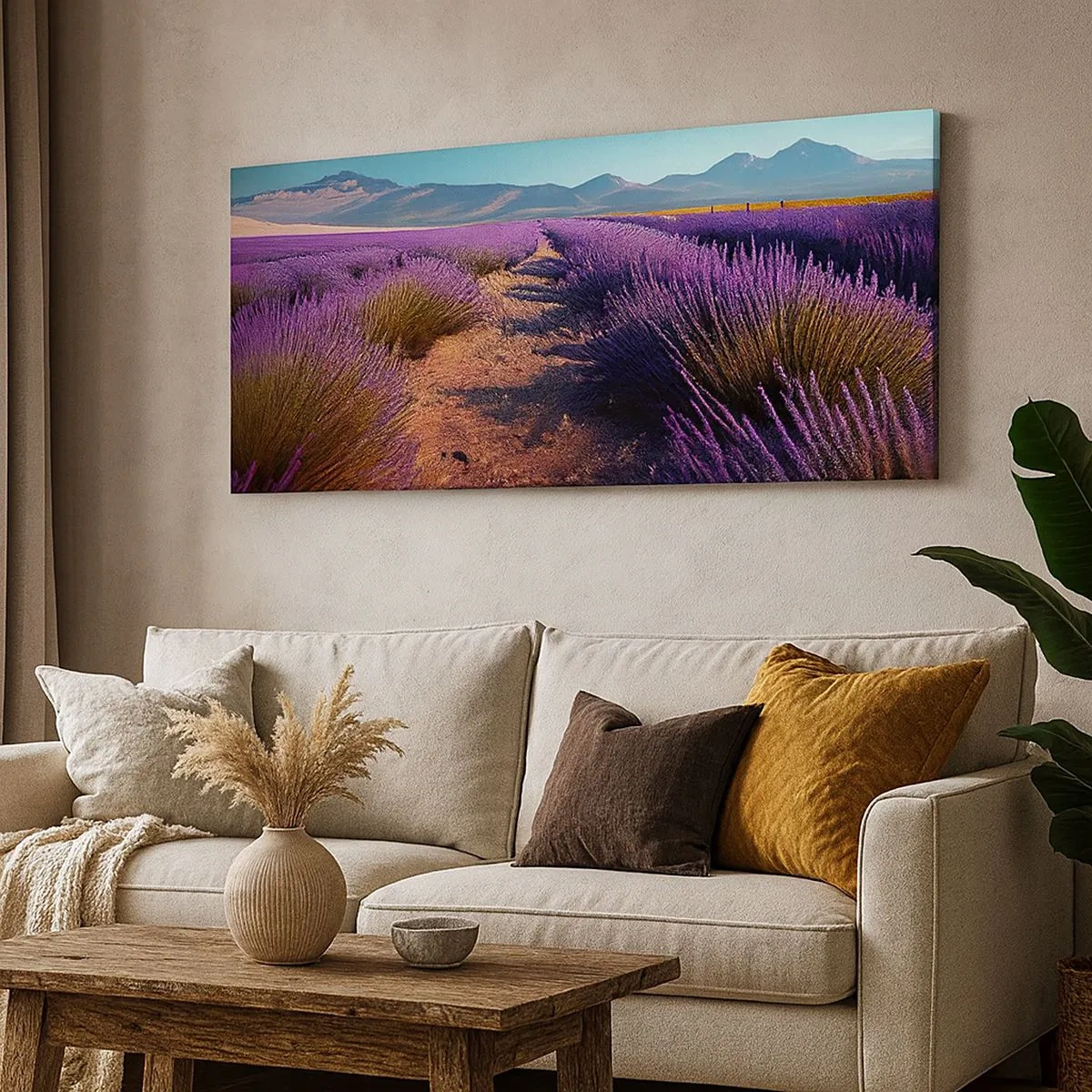 Schilderen op canvas - Geurige velden - 100x40 cm