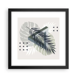 Poster in een zwarte lijst - Natuur en geometrie - twee orden? - 30x30 cm