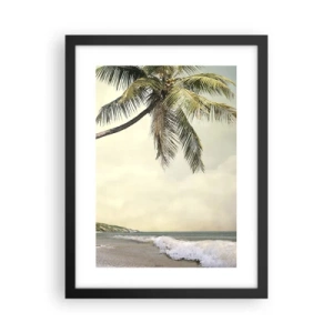 Poster in een zwarte lijst - Tropische droom - 30x40 cm