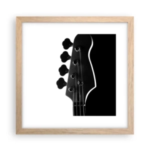 Een poster in een licht eiken lijst - Rock stilte - 30x30 cm