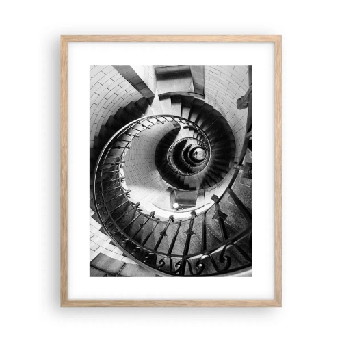 Een poster in een licht eiken lijst - Hoger en hoger - 40x50 cm