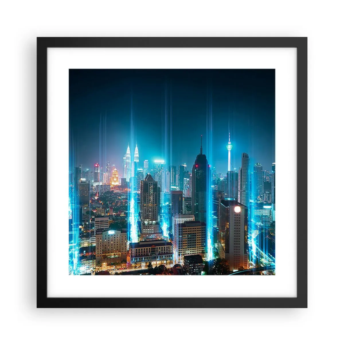 Poster in een zwarte lijst - Op z'n Berlijns naar de hemel - 40x40 cm