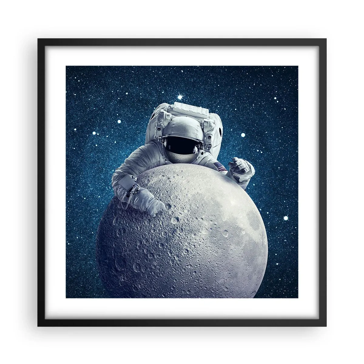 Poster in een zwarte lijst - Ruimte grappenmaker - 50x50 cm