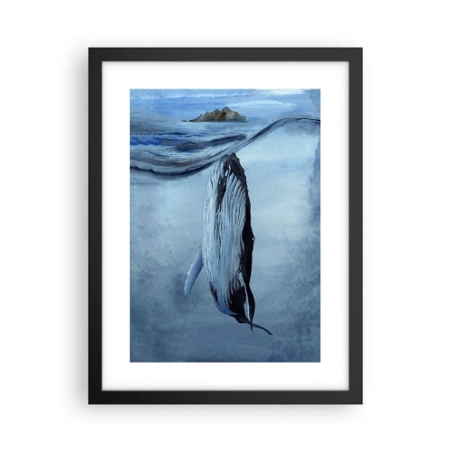 Poster in een zwarte lijst - Twee noordelijke werelden - 30x40 cm
