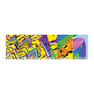 Fotobehang Monster Zelfklevend Deluxe Sticker - Tot ze schreeuwt van vreugde - Abstractie, Deel, Schilderen - 100x30 cm