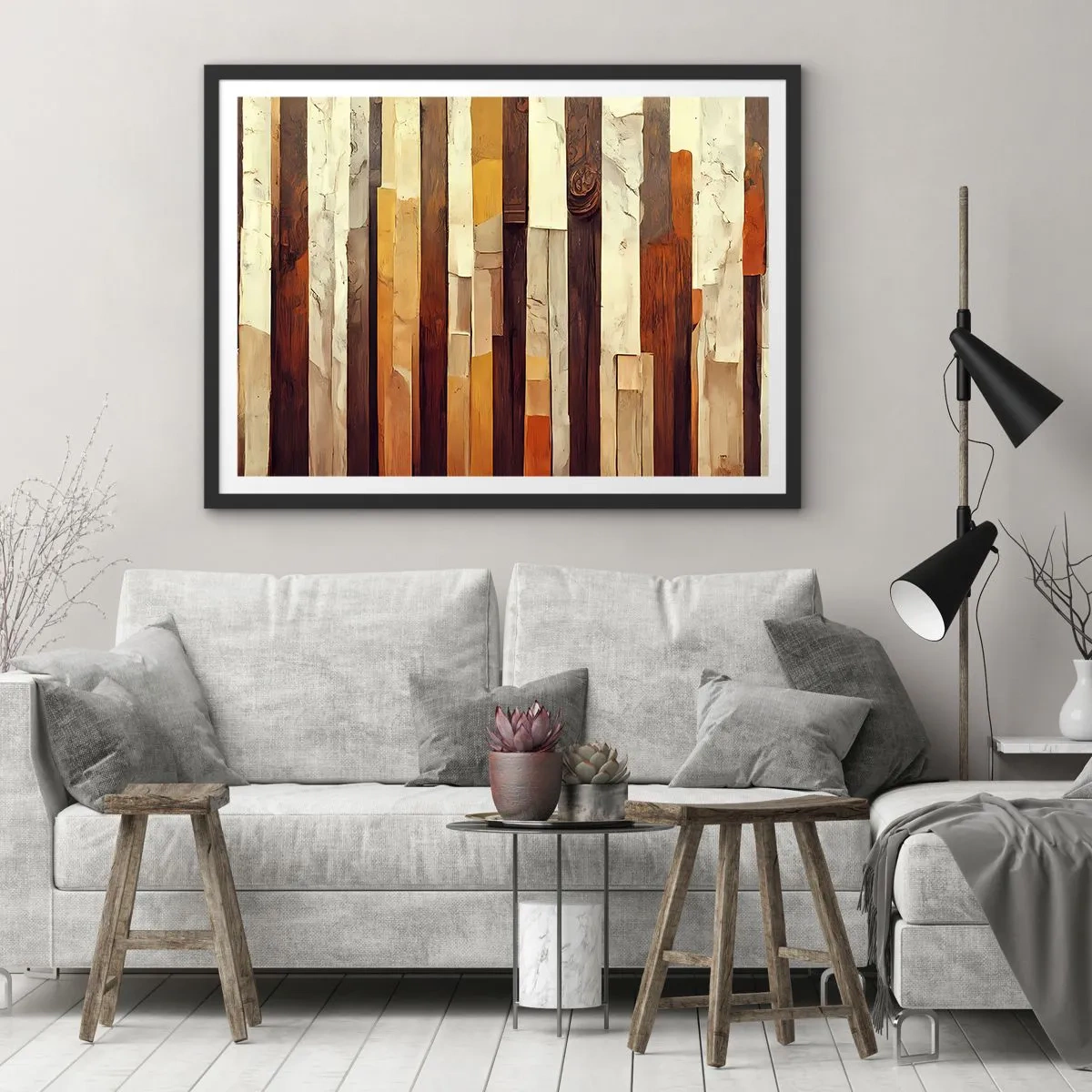 Poster in een zwarte lijst - Anthem van de bosbomen - 70x50 cm