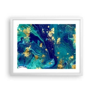 Poster in een witte lijst - De bloemblaadjes van de zon - 50x40 cm