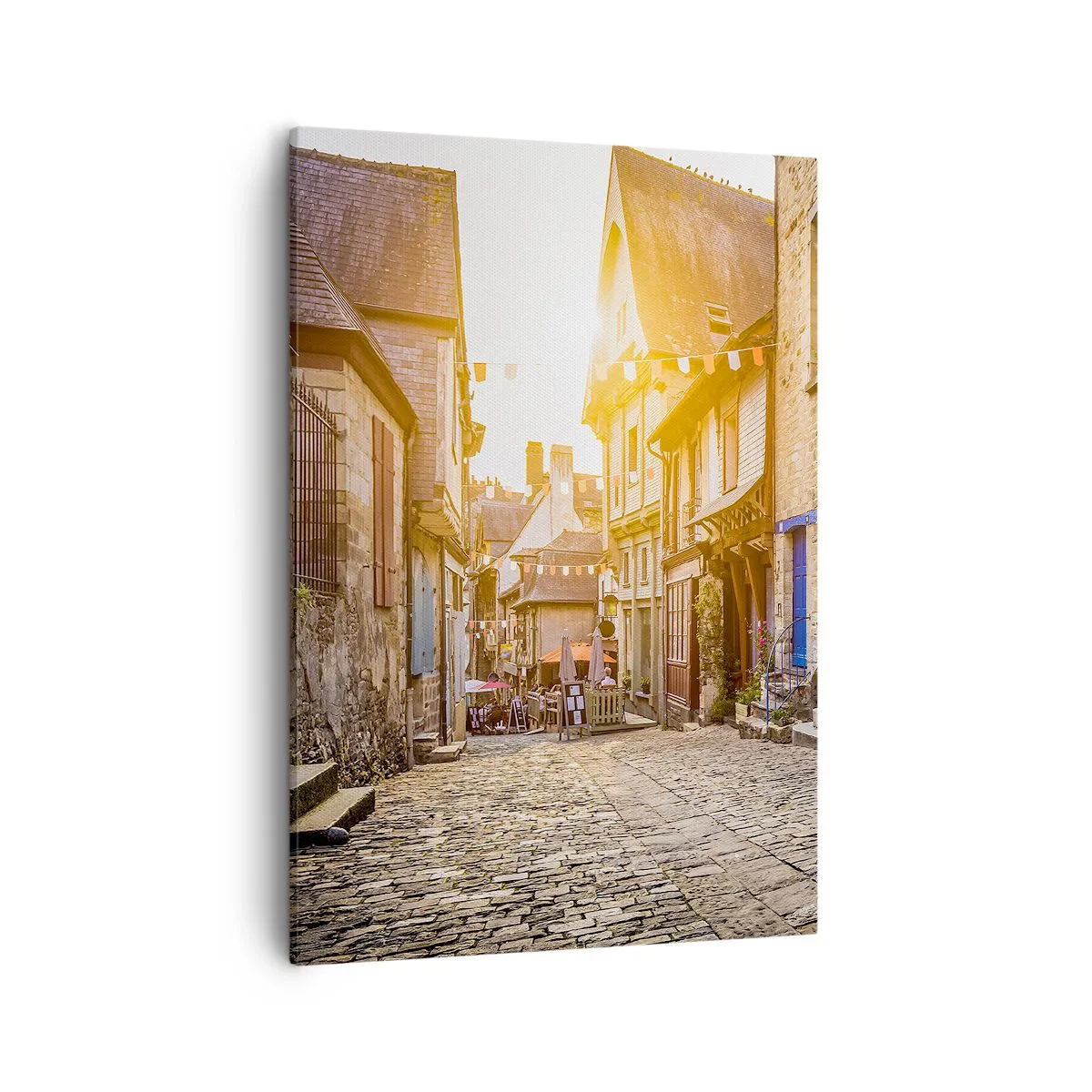 Schilderen op canvas - De witte geest van het stadje - 50x70 cm