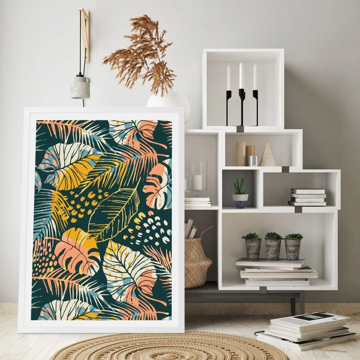 Poster in een witte lijst - Lommerrijke fantasie - 61x91 cm