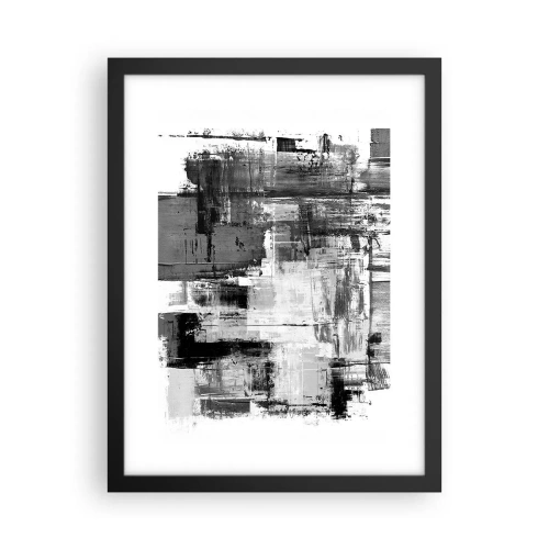 Poster in een zwarte lijst - Grijs is prachtig - 30x40 cm