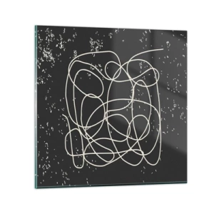 Schilderen op glas - Dwalende gedachten - 50x50 cm