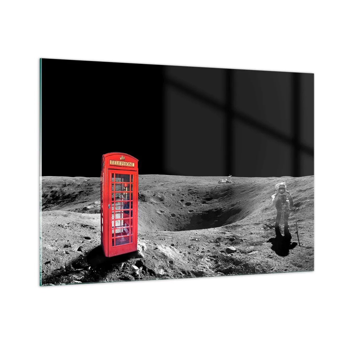 Schilderen op glas - Een kosmische grap - 100x70 cm