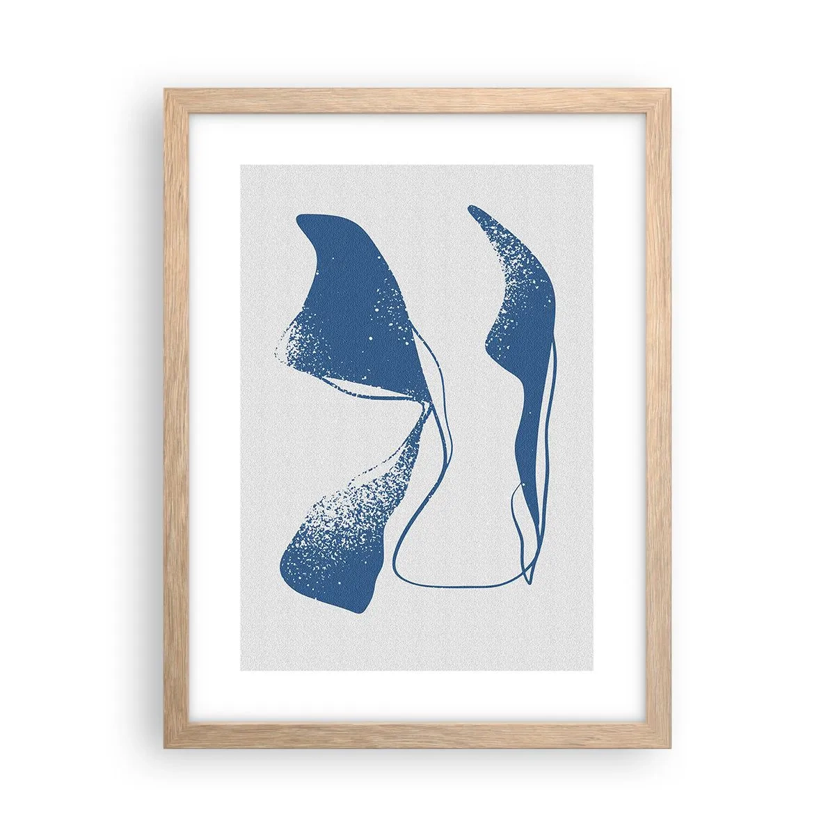 Een poster in een licht eiken lijst - Gevleugelde abstractie - 30x40 cm