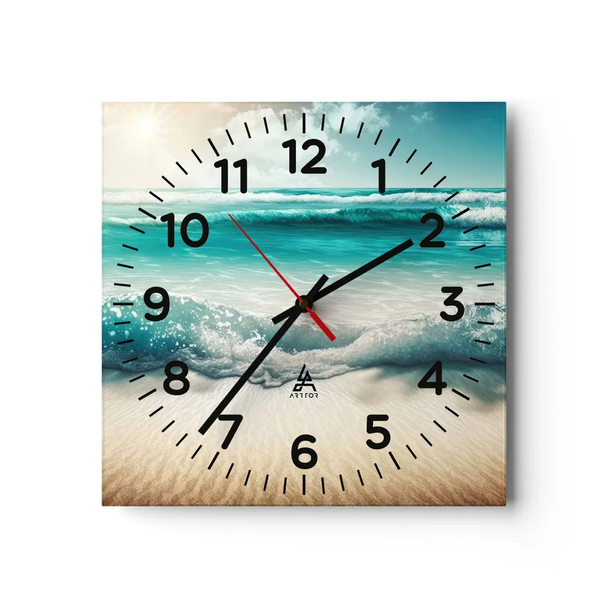 Wandklok - Klok - De vrede van de oceaan - 40x40 cm