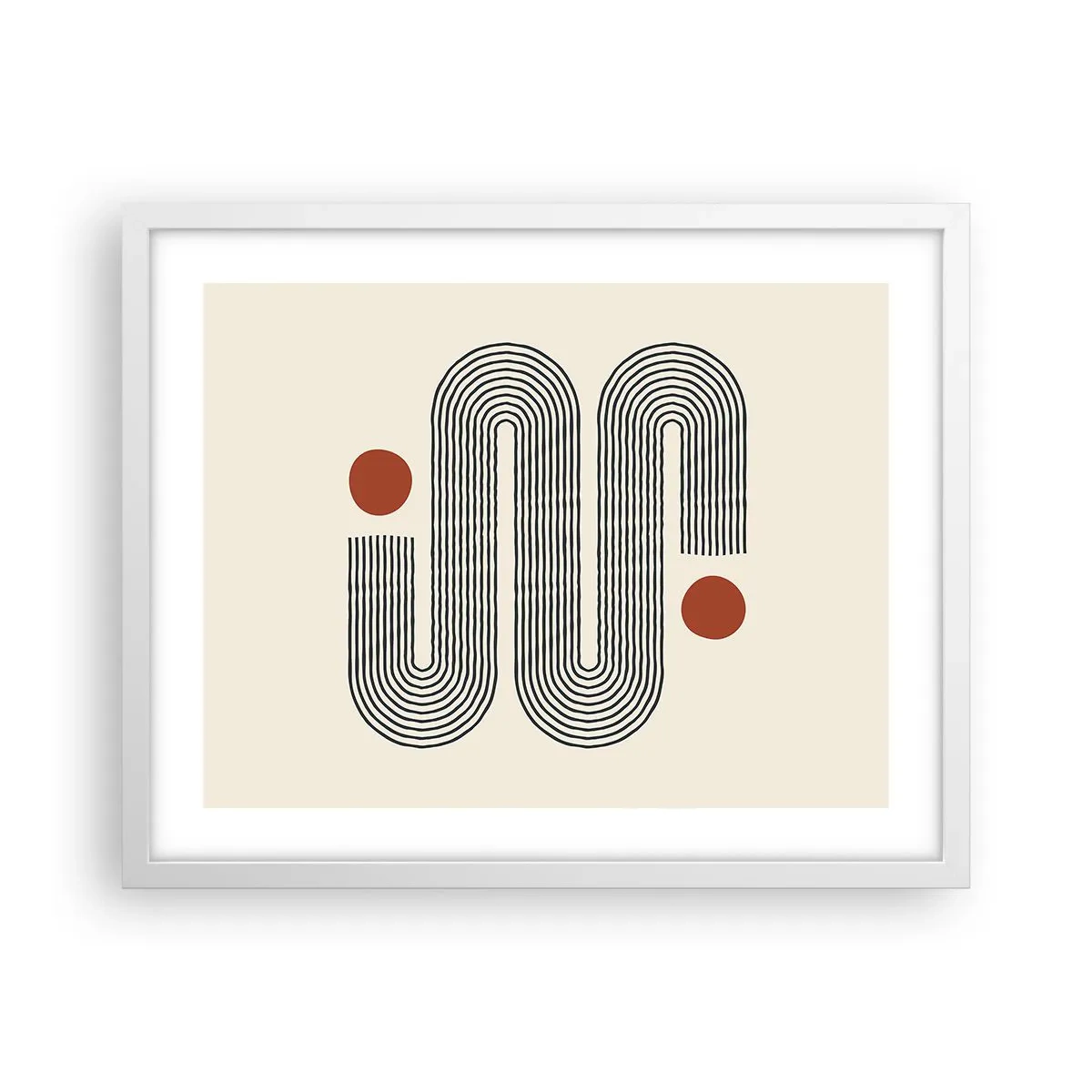 Poster in een witte lijst - Van het begin tot het eind - 50x40 cm