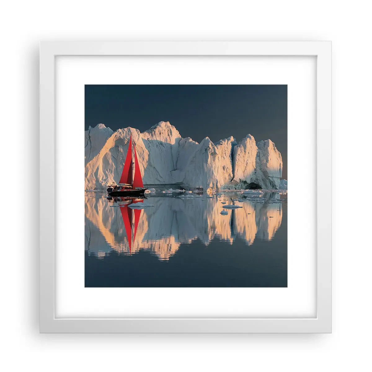 Poster in een witte lijst - Aan de rand van de wereld - 30x30 cm