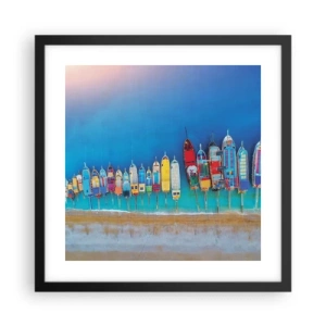 Poster in een zwarte lijst - Vanuit vogelperspectief - 40x40 cm