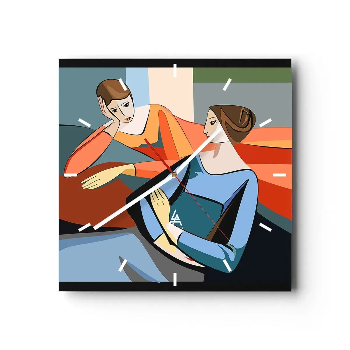 Wandklok - Klok - Een moment van vertrouwen - 40x40 cm