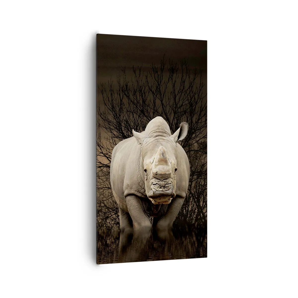 Schilderen op canvas - Wit tegen de natuur - 65x120 cm