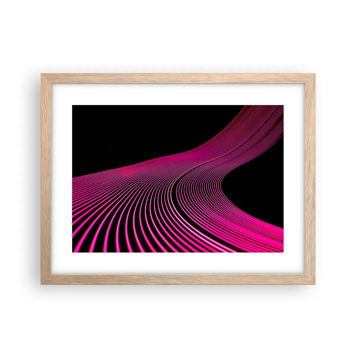 Een poster in een licht eiken lijst - Avenue van licht - 40x30 cm