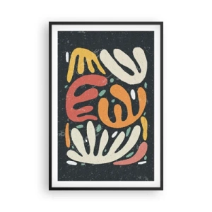 Poster in een zwarte lijst - Compositie – ik sta op het punt je te pakken te krijgen - 61x91 cm