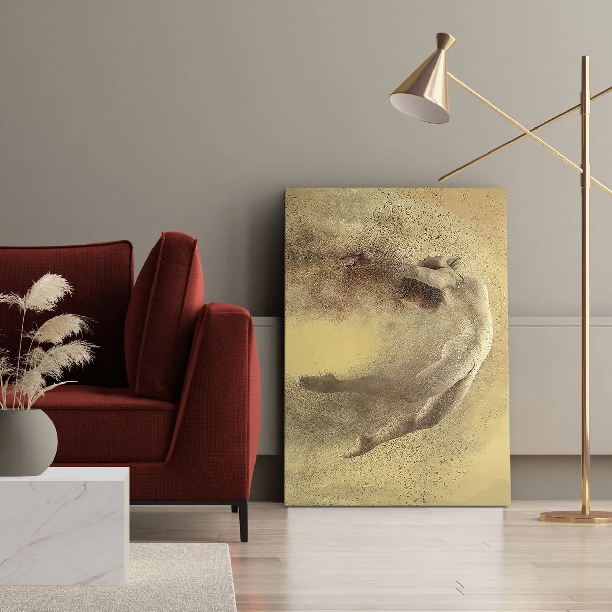 Schilderen op canvas - In dansende extase - 55x100 cm