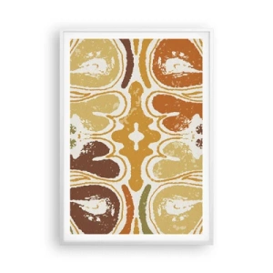 Poster in een witte lijst - Sentimentele abstractie - 70x100 cm
