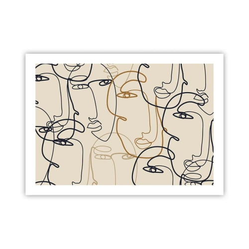 Poster - Het portret is vermenigvuldigd - 70x50 cm