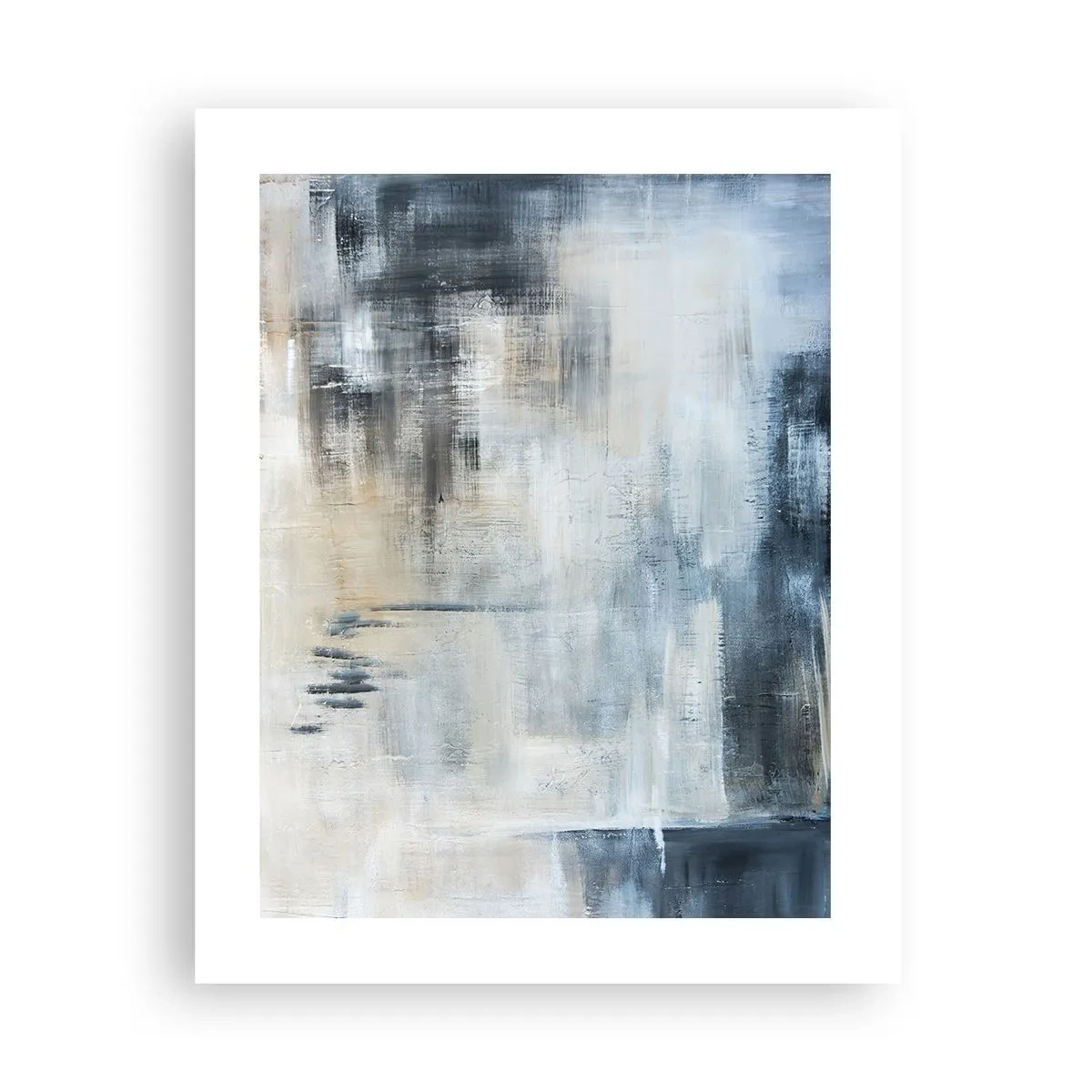 Poster - Achter het blauwe gordijn - 40x50 cm