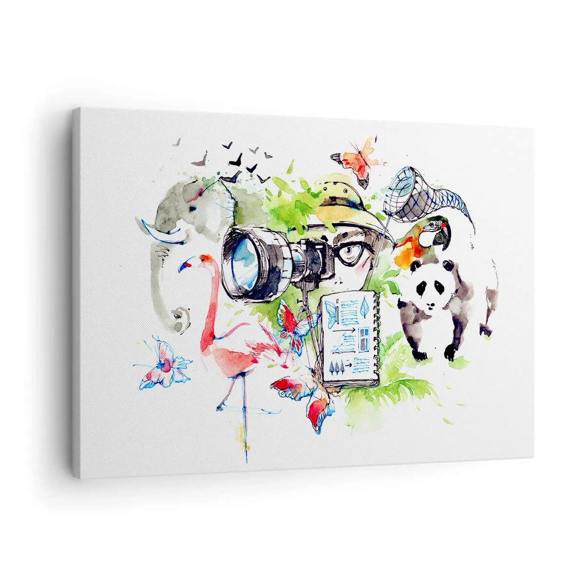 Schilderen op canvas - In de lens van een reiziger - 70x50 cm