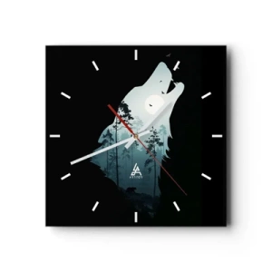 Wandklok - Klok - De stem van de bosnacht - 40x40 cm