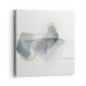 Schilderen op canvas - Over de relatie tussen grijs en goud - 30x30 cm