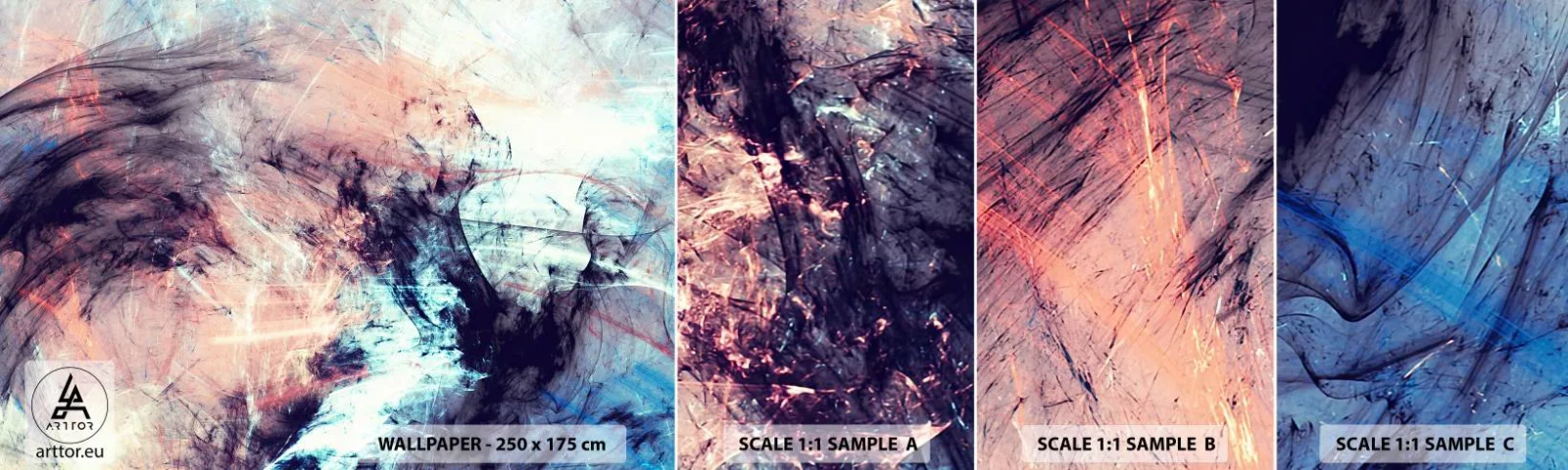 Fotobehang Staaltje Standard Eco - Voel de wind - Abstractie, Deel, Modern patroon - 100x30 cm