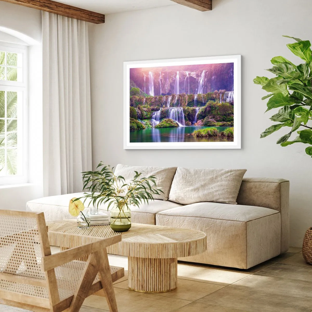 Poster in een witte lijst - Trap naar de hemel - 70x50 cm