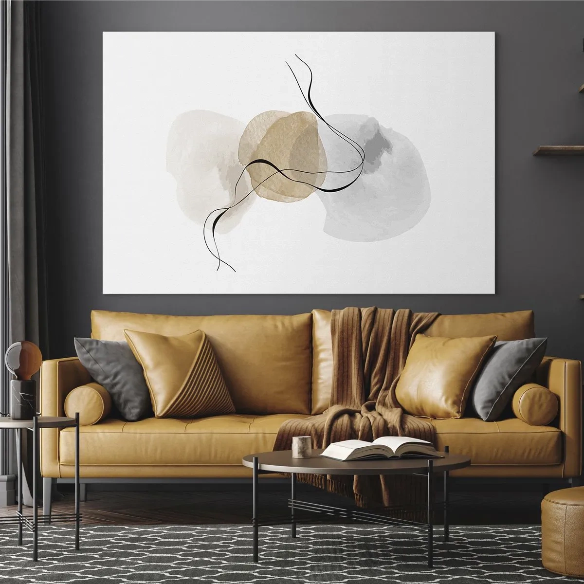 Schilderen op glas - Lucht kralen - 120x80 cm