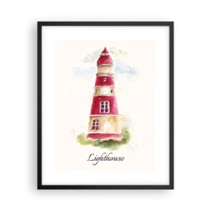 Poster in een zwarte lijst - Er is altijd goed weer in de buurt - 40x50 cm