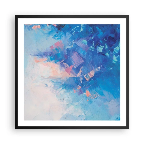 Poster in een zwarte lijst - Winter abstractie - 60x60 cm