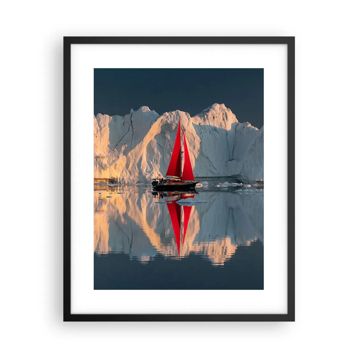 Poster in een zwarte lijst - Aan de rand van de wereld - 40x50 cm