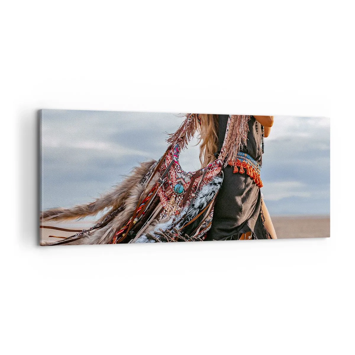 Schilderen op canvas - Het meisje van de sjamaan - 100x40 cm