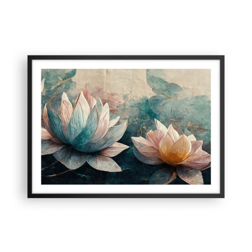 Poster in een zwarte lijst - Sterren van het meer - 70x50 cm