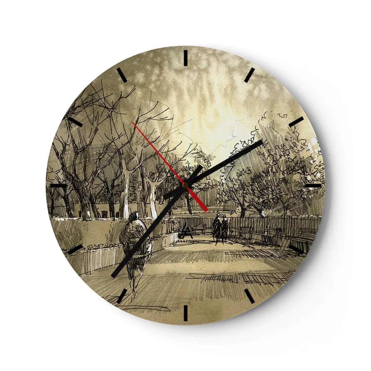 Wandklok - Klok - Een moment gestopt met een veer - 40x40 cm