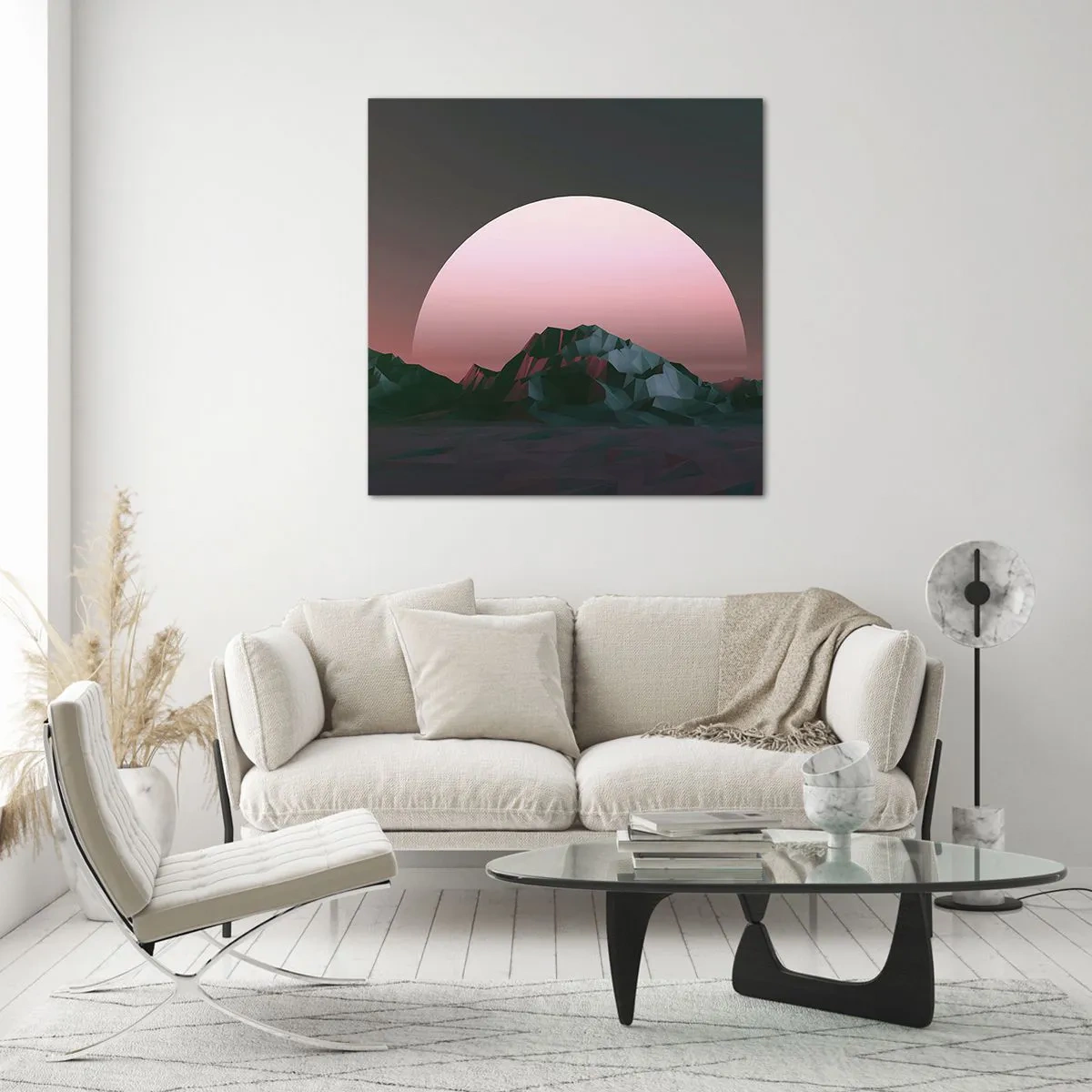 Schilderen op glas - In een naburig sterrenstelsel - 50x50 cm