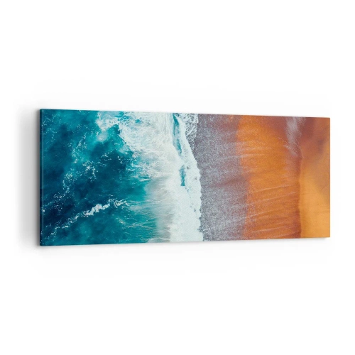 Schilderen op canvas - Aanraking van de oceaan - 100x40 cm