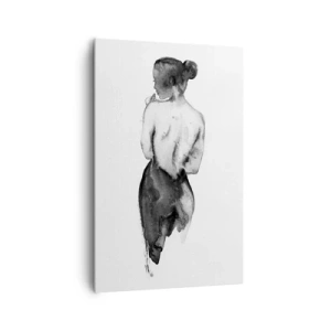 Schilderen op canvas - Bij haar verdwijnt de wereld - 80x120 cm