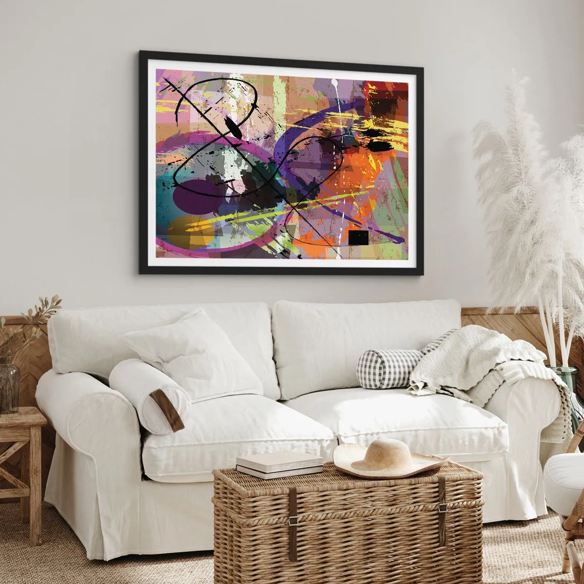 Poster in een zwarte lijst - Je kunt rechtdoor of rondom - 50x40 cm