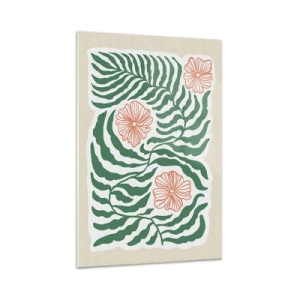 Schilderen op glas - Bloeiend in het groen - 70x100 cm