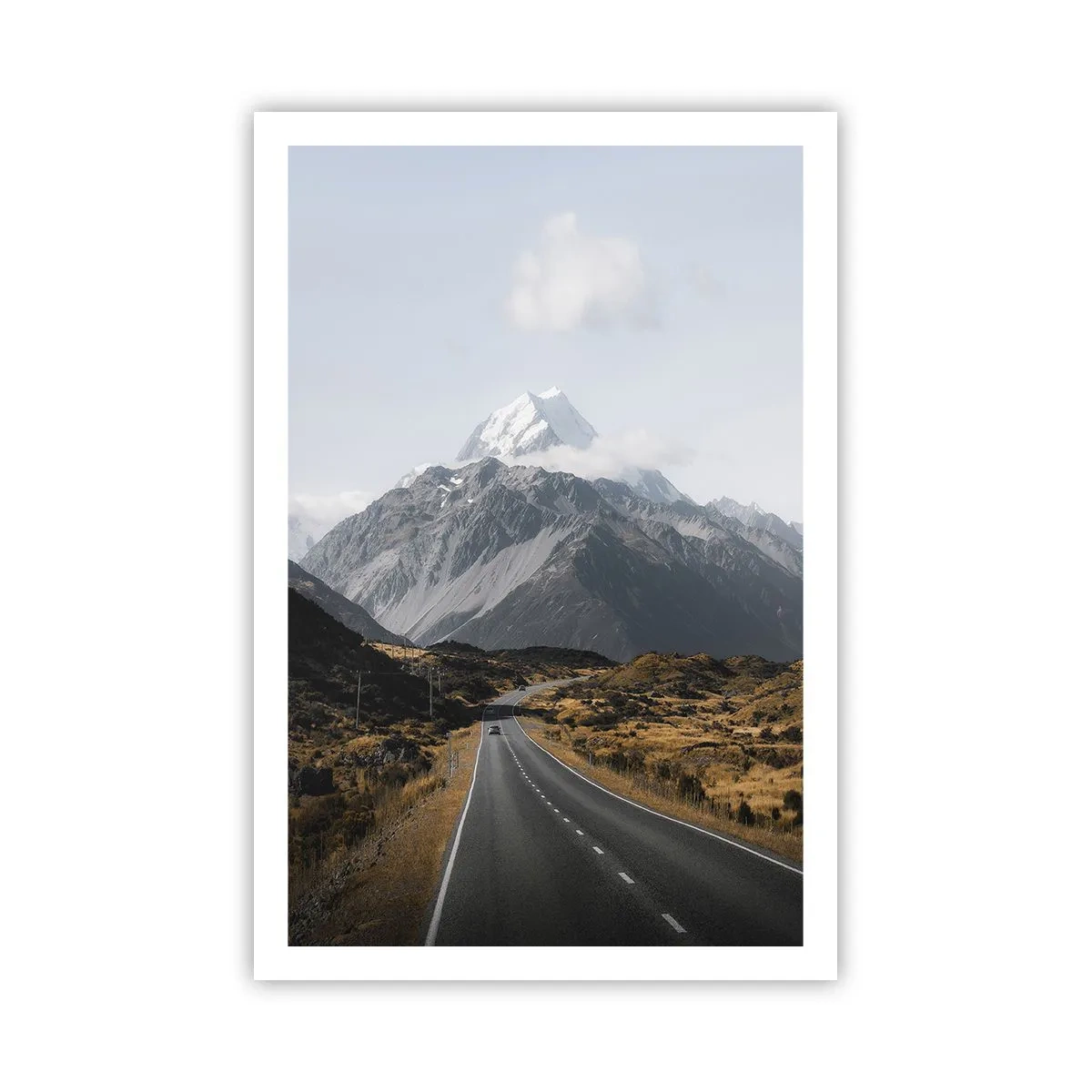 Poster - De weg naar het hart van de bergen - 61x91 cm