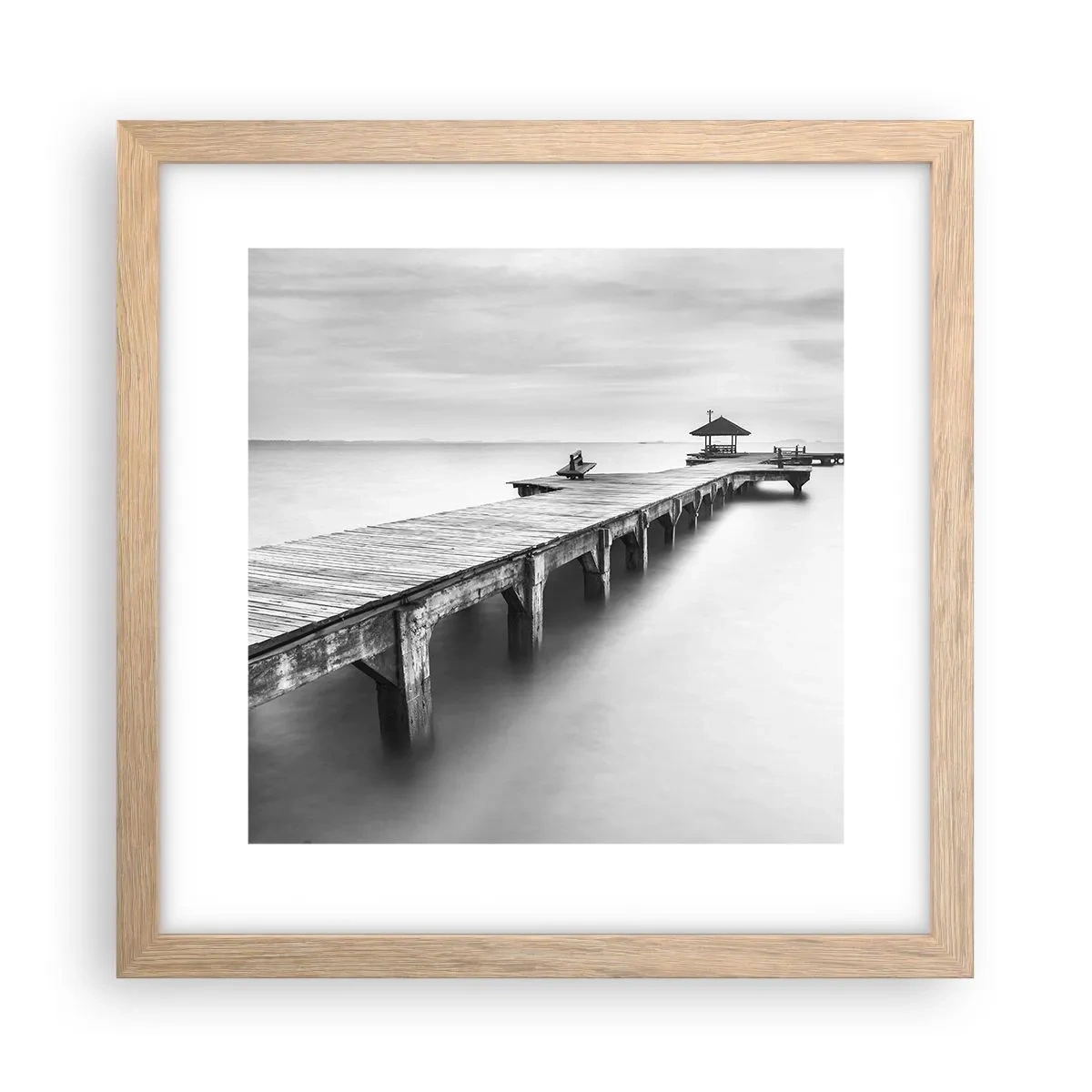 Een poster in een licht eiken lijst - In de verte - 30x30 cm