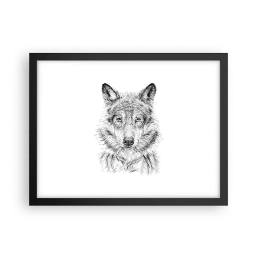 Poster in een zwarte lijst - Een geboren leider - 40x30 cm
