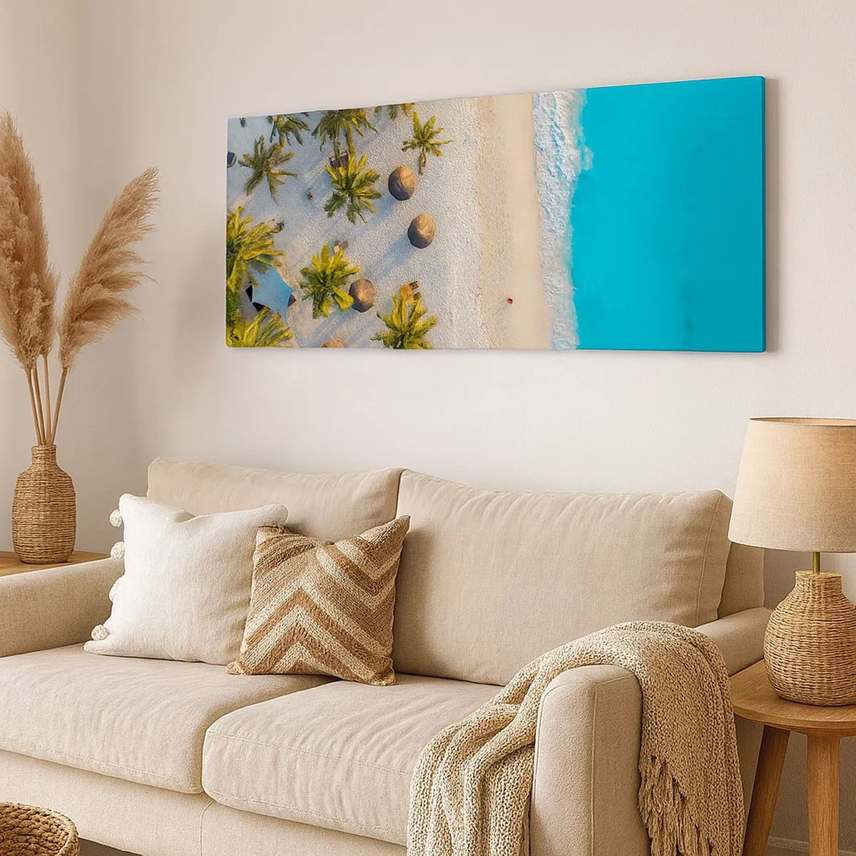Schilderen op canvas - Welkom in het paradijs - 100x40 cm